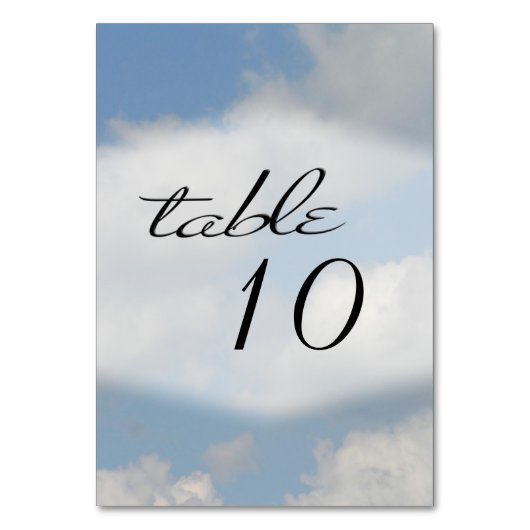 Tabelnummer wolken kaart (Voorkant)