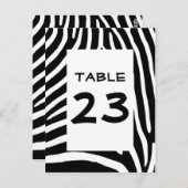 Tabelnummer zebradruk briefkaart (Voorkant / Achterkant)