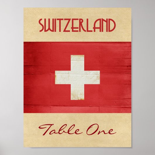 Tabelnummer Zwitserland Poster (Voorkant)