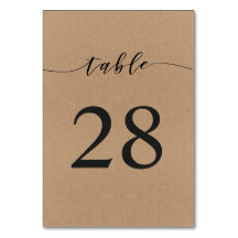 Tabelnummerkaart | Elegant Calligraphy Handwritin
