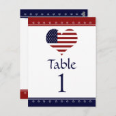 Tabelnummerkaarten voor de partij van het hart van briefkaart (Voorkant / Achterkant)