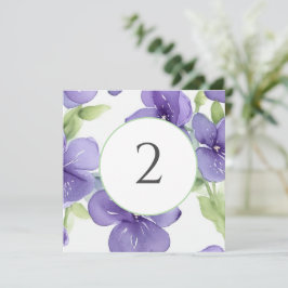 Tabelnummers bloemenrand feestdagenkaart
