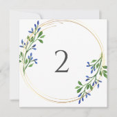 Tabelnummers bloemenrand feestdagenkaart (Voorkant)