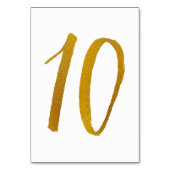 Tabelnummers - Casual penseelscripttypografie -10 Kaart (Achterkant)