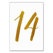 Tabelnummers - Casual penseelscripttypografie -14 Kaart (Achterkant)