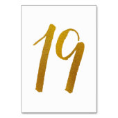 Tabelnummers - Casual penseelscripttypografie -19 Kaart (Achterkant)