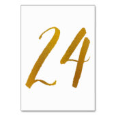 Tabelnummers - Casual penseelscripttypografie -24 Kaart (Voorkant)