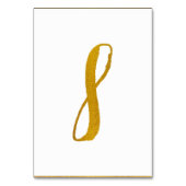 Tabelnummers - Casual penseelscripttypografie - 8 Kaart (Voorkant)