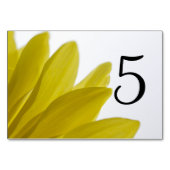 Tabelnummers gele Daisy Flower Petals Kaart (Achterkant)