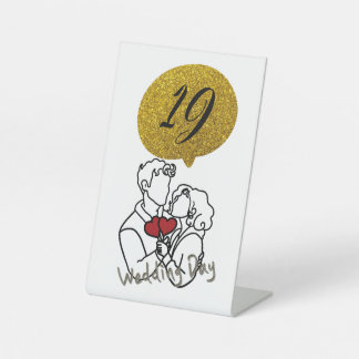 Tabelnummers Reclamebord Met Voetstuk