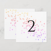 Tabelnummers sterren feestdagenkaart (Voorkant / Achterkant)