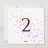 Tabelnummers sterren feestdagenkaart (Achterkant)