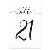 Tabelnummers voor bruiloften kaart (Achterkant)