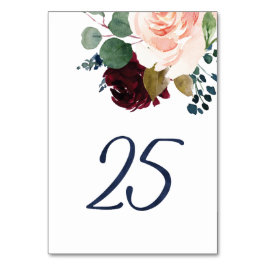 Tabelnummers voor KJ Waterverf Blue Font #25 Kaart