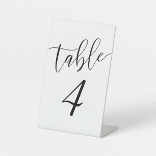 Tabelnummers voor weddenschappen reclamebord met voetstuk