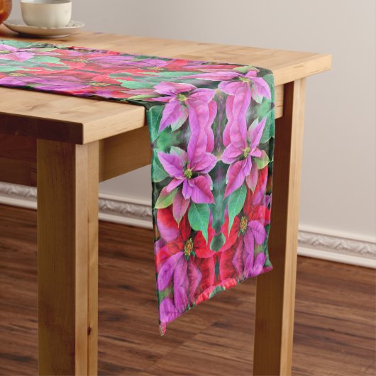 Tabelrunner Poinsettias Lange Tafelloper (Voorbeeld)