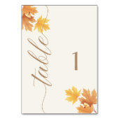 Tabelteken - Baby shower najaar Herfst | Kaart (Achterkant)