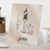 Tabelteken Seamstress Reclamebord Met Voetstuk (Insitu)