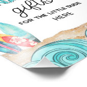 Tabelteken voor Surf-partij Foto Afdruk (Hoek)