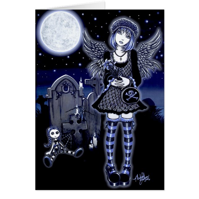 Tabitha Blue Moon Angel-kaart (Voorkant)