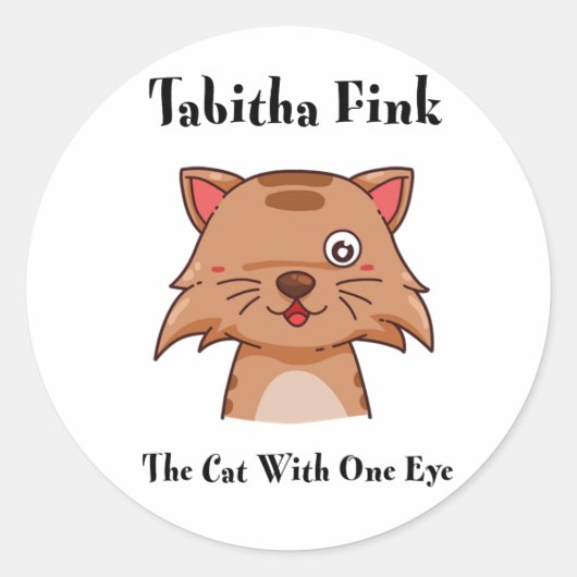 Tabitha Fink ronde Sticker (Voorkant)