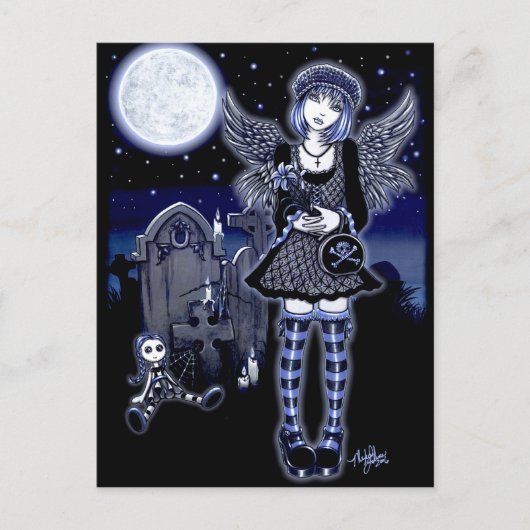 "Tabitha" Gothic Guardian Angel Briefkaart (Voorkant)