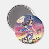 Tabitha - Heks, Kat en Uil Magnet Magneet (Voorkant / Achterkant)