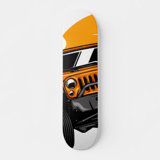 Tabla de Skate Carro Rústico de Color Naranja Skateboard