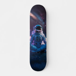 Tabla de Skate Cosmonauta Sentado en un Planeta Skateboard