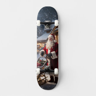 Tabla de Skate Papá Noel en Víspera de Navidad Skateboard