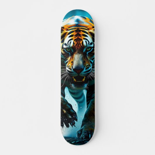Tabla de Skate Tigre Atacando Skateboard (Voorkant)
