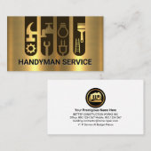 Tablagen voor Gold Construction Tool Visitekaartje (Voorkant / Achterkant)