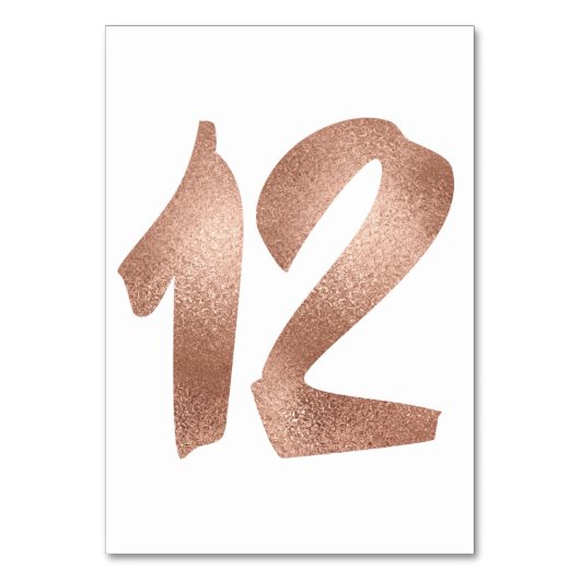 Table 12 Numéro de tableau Blanc Métallique Rose Or (Par défaut)