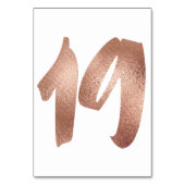 Table 19 Numéro de tableau Blanc Métallique Rose Or (Dos)