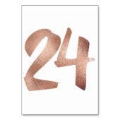 Table 24 Numéro de tableau Blanc Métallique Rose Or (Par défaut)
