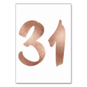 Table 31 Numéro de tableau Blanc Métallique Rose Or (Par défaut)