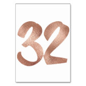 Table 32 Numéro de tableau Blanc Métallique Rose Or (Dos)