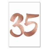 Table 35 Numéro de tableau Blanc Métallique Rose Or (Par défaut)
