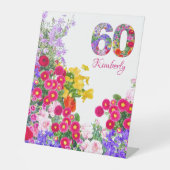 Table 60e anniversaire fête fleurie signe de fête (Recto)