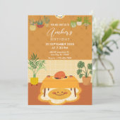 Table à manger avec anniversaire plante Invitation (Debout devant)