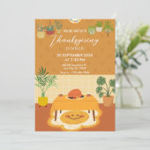 Table à manger avec Invitation d'action de grâce p (Debout devant)