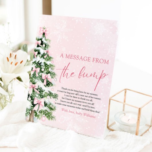 Table Affiche L'Arbre De Noël Un Message Du Signe Bump