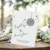 Table Allumez le plancher de danse | Signe de bâtonnet