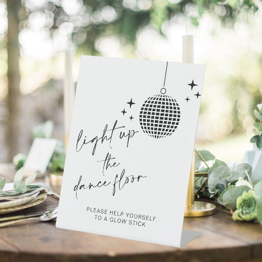 Table Allumez le plancher de danse | Signe de bâtonnet