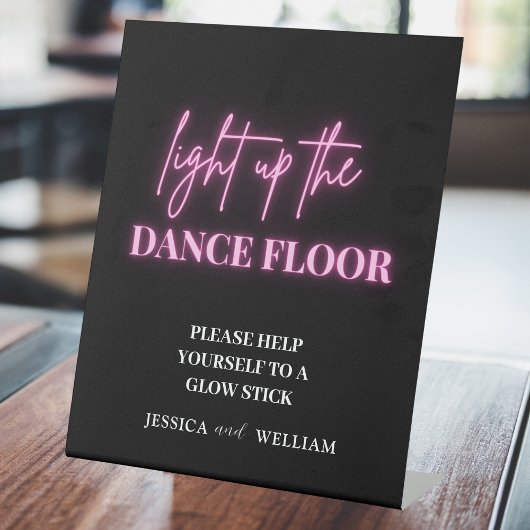 Table Allumez le plancher de danse | Signe de bâtonnet