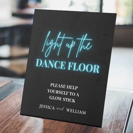Table Allumez le plancher de danse | Signe de bâtonnet