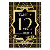 Table Années folles Gatsby Style Numéro de tableau (Dos)