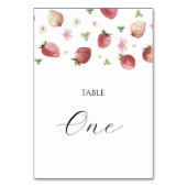 Table Aquarelle Baby shower fraise Numéro de tableau (Par défaut)