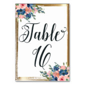 Table Aquarelle calligraphie florale Numéro de tableau C (Dos)