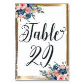Table Aquarelle calligraphie florale Numéro de tableau C (Dos)